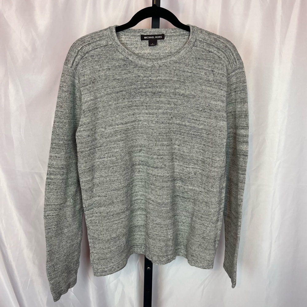 Michael Kors Gray Crew Neck Sweater, size Large